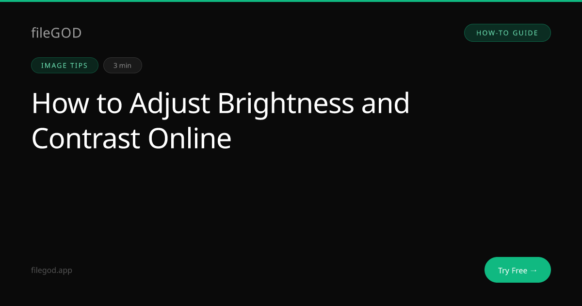How to Adjust Brightness and Contrast Online | fileGOD