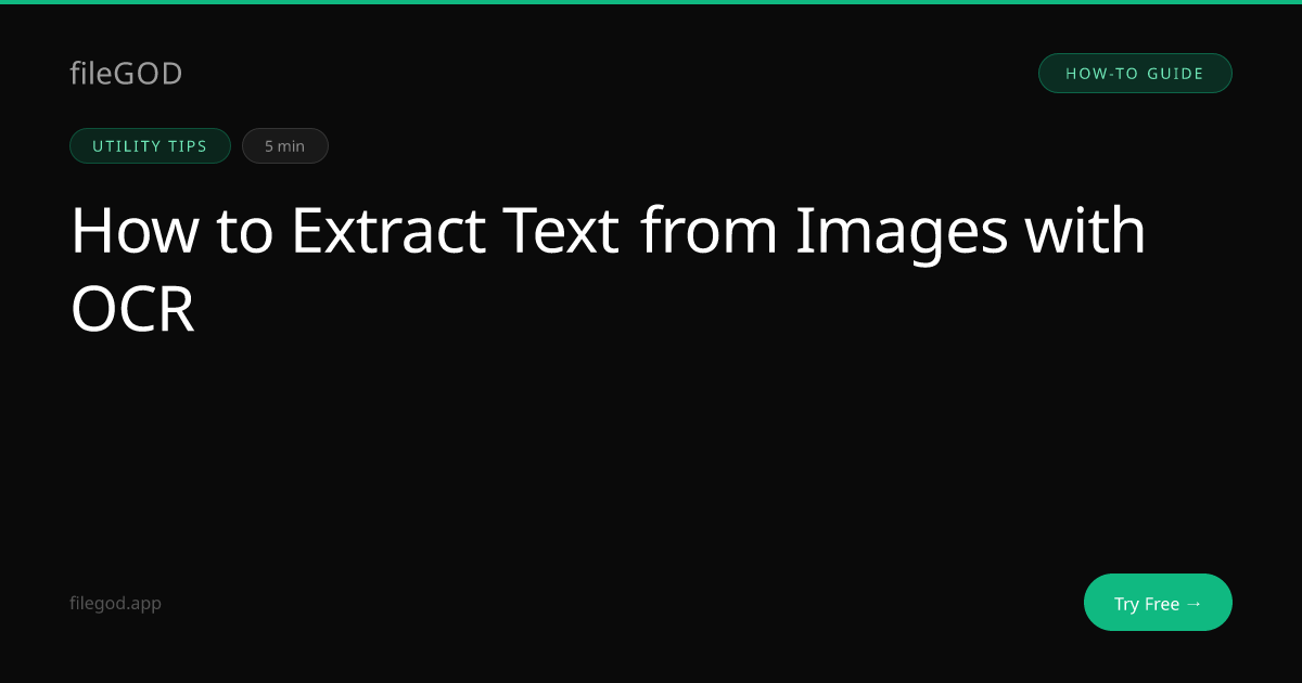 How to Extract Text from Images with OCR | fileGOD