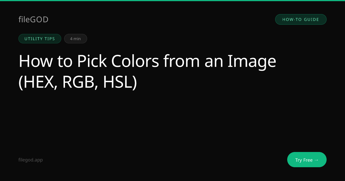 How to Pick Colors from an Image (HEX, RGB, HSL) | fileGOD