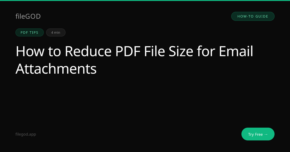 How to Reduce PDF File Size for Email Attachments | fileGOD